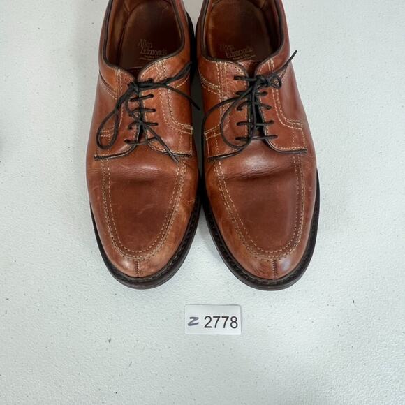 Allen Edmonds Shoes Mens 10 D Wilbert Split Toe Oxfords Brown Leather - Picture 9 of 11